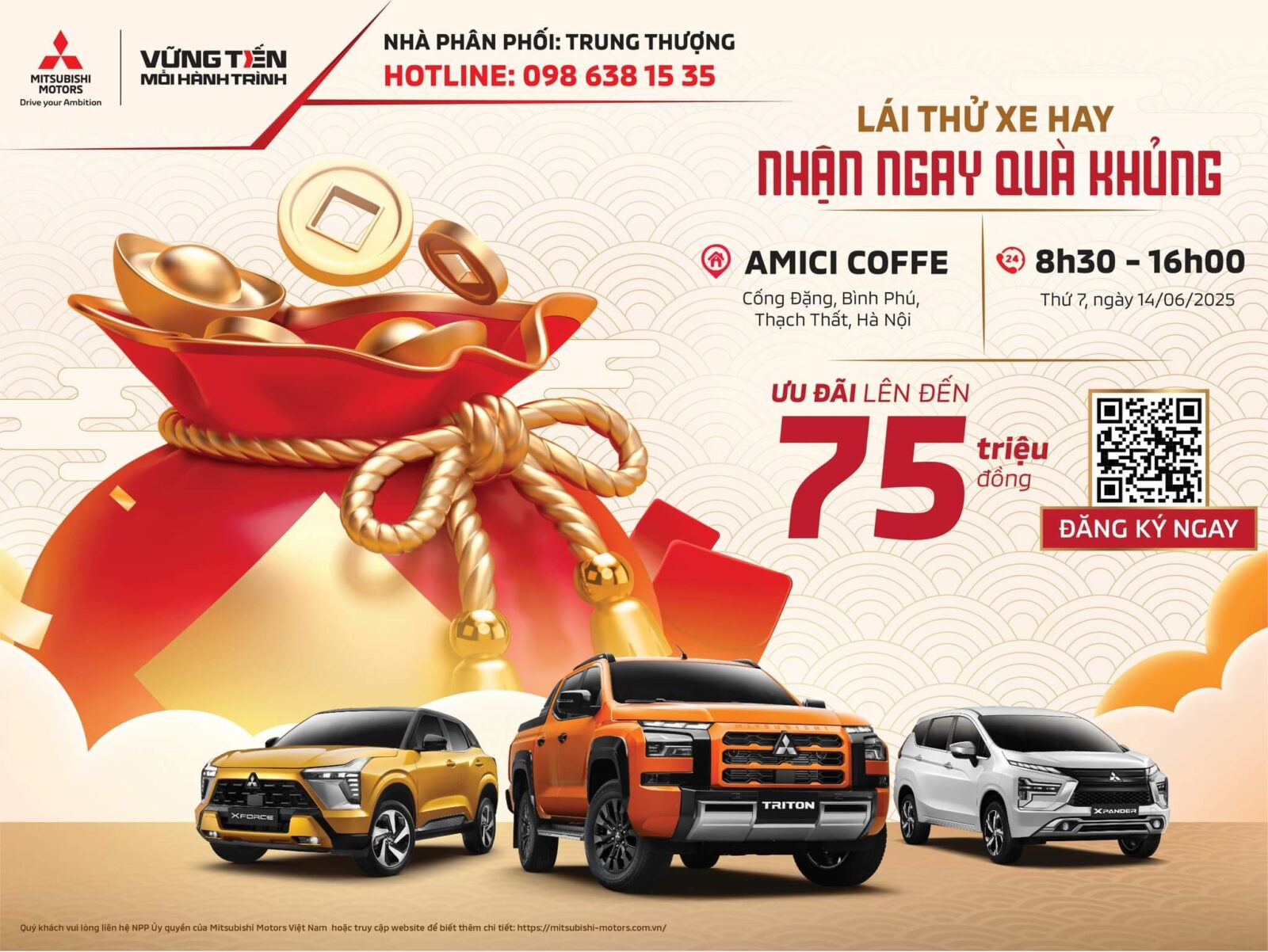 lai thu TRẢI NGHIỆM LÁI THỬ XE MITSUBISHI TẠI THẠCH THẤT THÁNG 6/2025